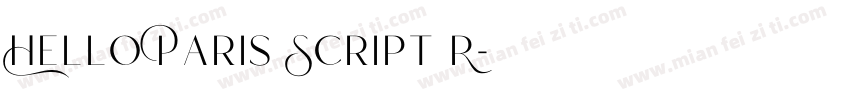 Hello Paris Script R字体转换